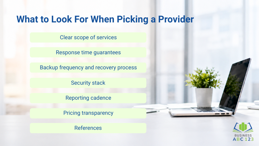 What to Look For When Picking a Provider